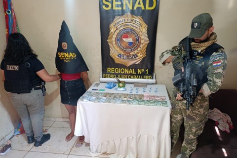 Senad desmantela punto de microtráfico en Amambay